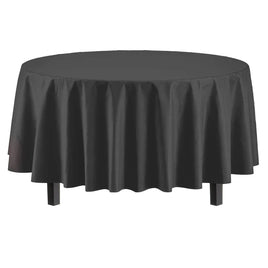 84" Round Black Table Cover  1 ct.