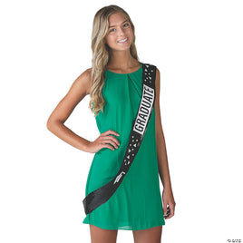 Black Sequin Graduate Sash