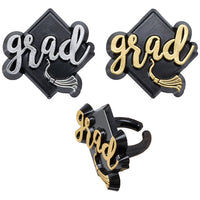 Grad Foil Cupcake Rings 12 ct.