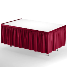 14'X 29" Burgundy Plastic Table Skirt 1 ct.