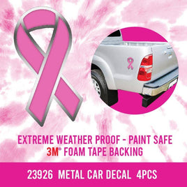 Breast Cancer Awareness Metal Car Emblem Assortment