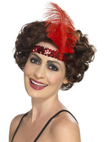 FLAPPER HEADBAND with Feather