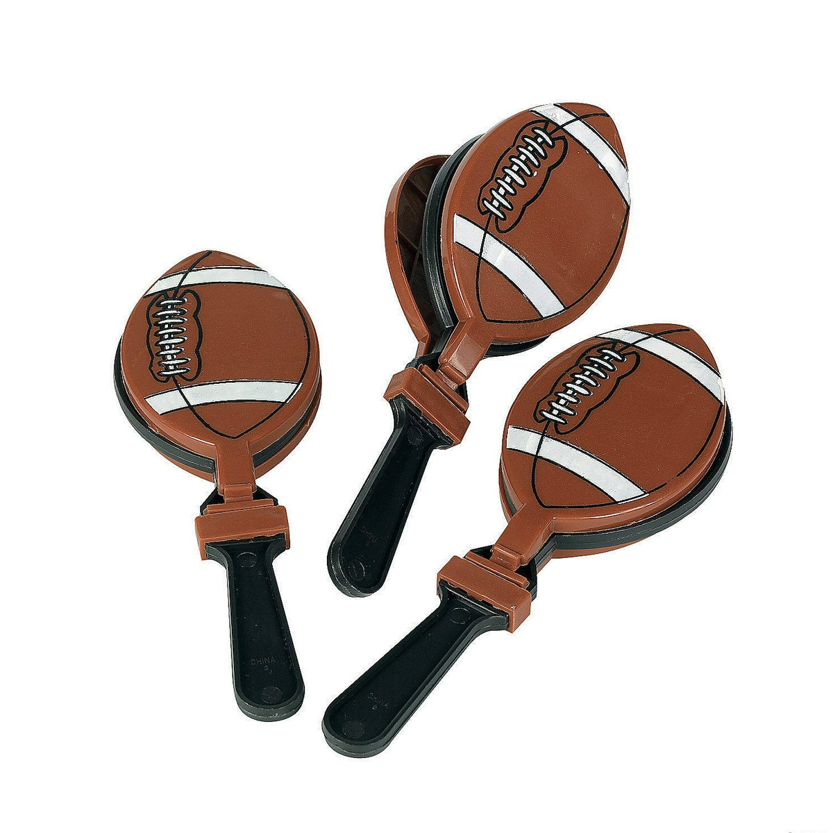 Plastic Football Clappers 12 ct.| Party Stop