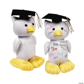 GRADUATION AUTOGRAPH STUFFED OWL