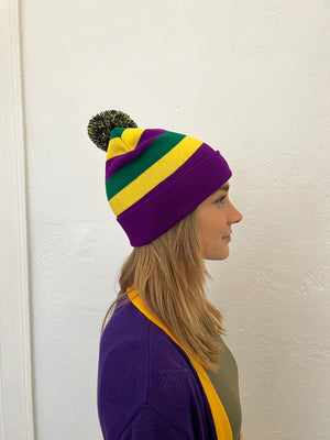 Rugby Beanie with Pom Pom