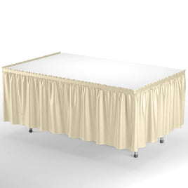 14'X 29" Ivory Plastic Table Skirt 1 ct.