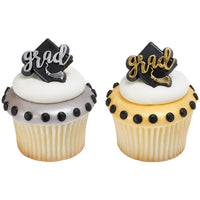 Grad Foil Cupcake Rings 12 ct.