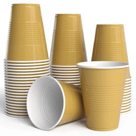 18 oz. Plastic Cups - Gold  50 ct.