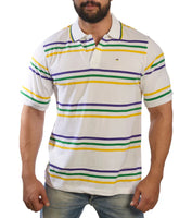 Mardi Gras White Infinity Adult Short Sleeve