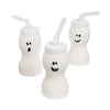 Molded Ghost Cups w/Straw