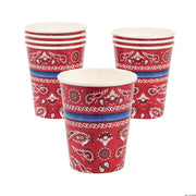9oz. Red Bandana Cups 8 ct.