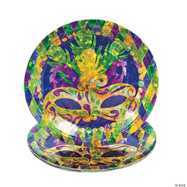 Prismatic Mardi Gras Dinner Paper Plates 8 ct.
