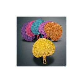 10" Colored Raffia Fans