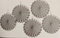 Hanging Hot Stamped Paper Fan Decorations 5 pcs.