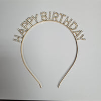 Happy Birthday Rhinestone Headband