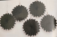 Hanging Hot Stamped Paper Fan Decorations 5 pcs.