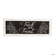 Trick or Treat Spider Web Halloween Decoration Sign