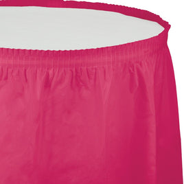 HOT MAGENTA  14'x29" PLASTIC TABLE SKIRT 1CT. 