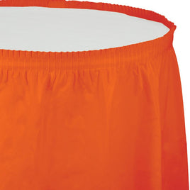 SUNKISSED ORANGE  14'x29" PLASTIC TABLE SKIRT 1 CT. 