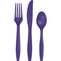 Purple Assorted Cutlery 24 ct.