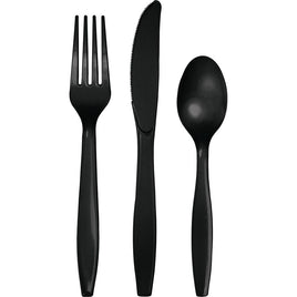 Black Assorted Cutlery 24 ct. 