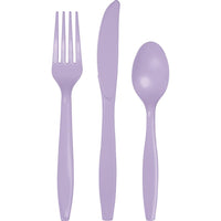 LUSCIOUS LAVENDER ASSORTED CUTLERY 24 CT. 