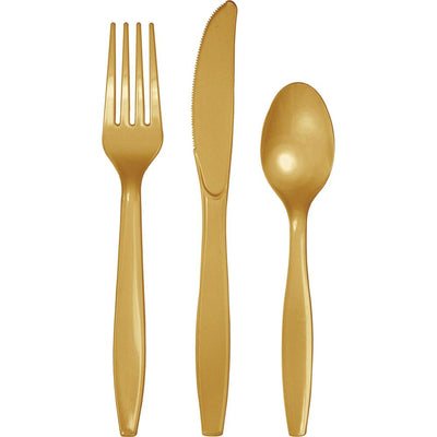 Glittering Gold Assorted Cutlery 24 ct.