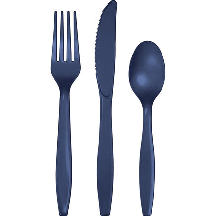 Navy Assorted Cutlery 24 ct.
