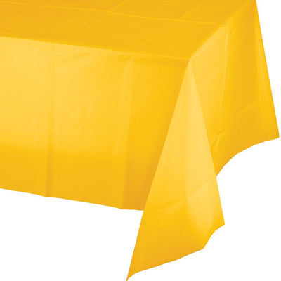 School Bus Yellow Plastic Tablecover 1 ct 
