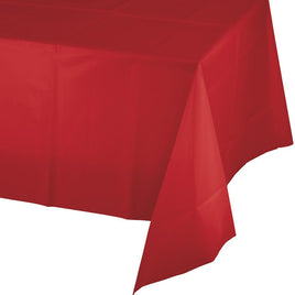 Classic Red Plastic Tablecover 54 in. X 108 in. 1 ct.