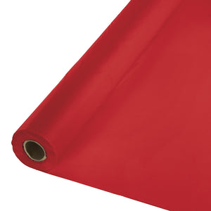 Classic Red Banquet Plastic Table Roll 100 ft.