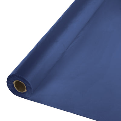Navy Banquet Plastic Table Roll 100 ft.
