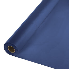 Navy Banquet Plastic Table Roll 100 ft.