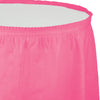 CANDY PINK 14'x29" PLASTIC TABLE SKIRT 1CT. 