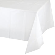 White Plastic Tablecover 1 ct. 54 in. X 108 in.  