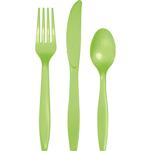 Fresh Lime Assorted Cutlery 24 ct.