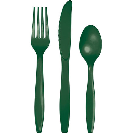 HUNTER GREEN ASSORTED CUTLERY 24 CT. 