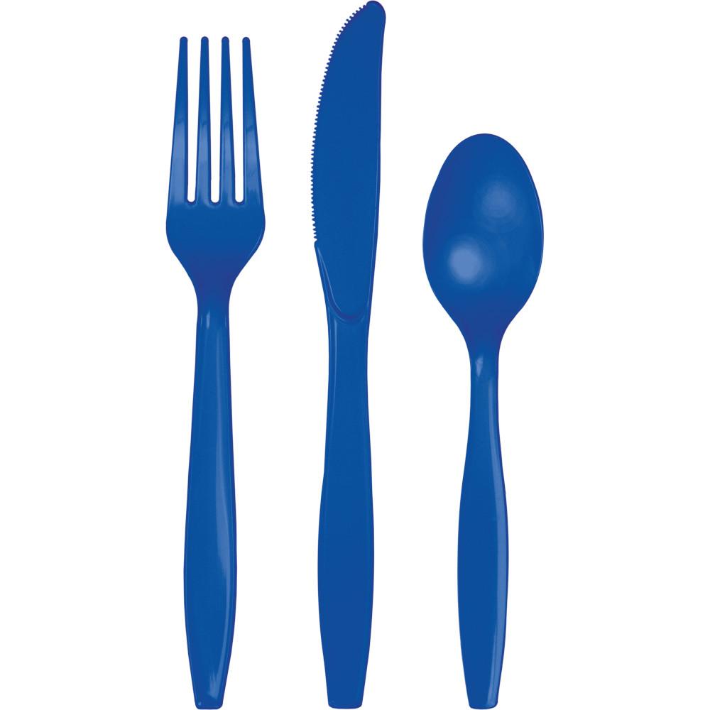 Cobalt Blue Assorted Cutlery 24 ct. 