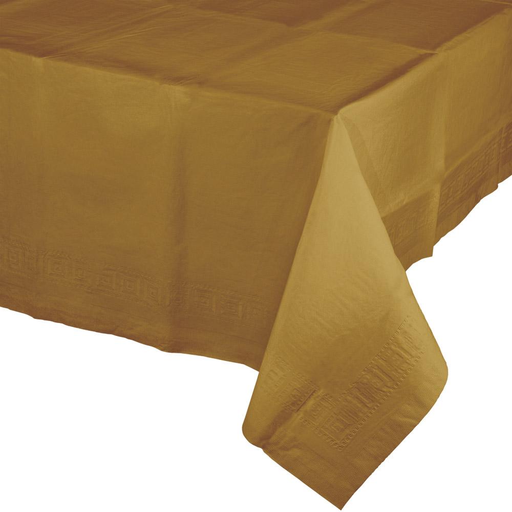 Glittering Gold Plastic Tablecover 54 in. X 108 in. 1 ct 