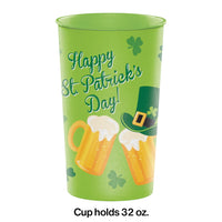 Happy St. Patrick's Day Plastic Tumbler 32 oz.