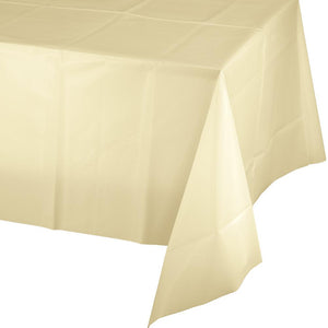 IVORY PLASTIC TABLECOVER  54IN. X 108IN.  1CT. 