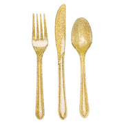 Glittered Gold Glitz Assorted Cutlery 24 ct.