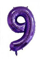 34" PURPLE NUMBER MYLAR/FOIL BALLOON
