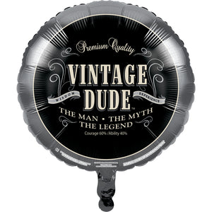 18" Vintage Dude Foil Balloon