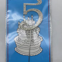 6" Bling Rhinestone Cake Number Topper