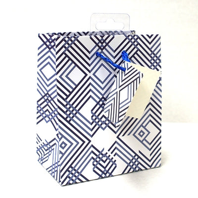 Small Everyday Blue and White Matte Gift Bag