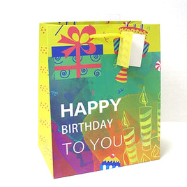 Multicolor HBD Small Gift Bag