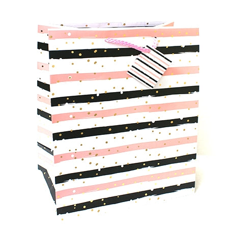 Pink and White Large Gift Bag
