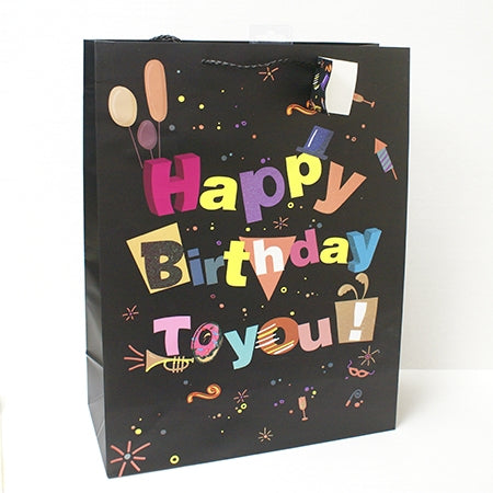 Black Multi HBD Jumbo Gift Bag