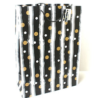 Black and White w/Gold Glitter Extra Large Gift Bag